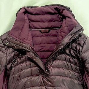 Lululemon What the Fluff pullover puffy jacket, maroon - size 10